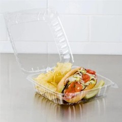 DART [100 Pack] 8″ Containers Clear Hinged Plastic Food Take Out To-Go/Clamshell