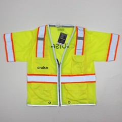ML Kishigo Premium Brilliant Series 1550 Lime Size Med High-Visibility Vest Logo