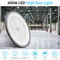 10Pack LED 300W UFO High Bay Lights Warehouse Factory Shop GYM Lamp Super Bright