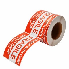 Fragile 3″x5″ Handle with Care Thank You Labels Stickers 500 Labels Per Roll USA