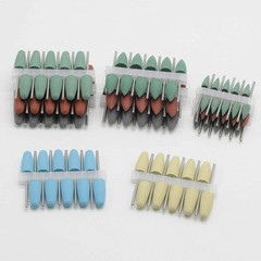 Dental Silicone Burs 2.35mm Acrylic Rubber Diamond Polishing Grinding Rotary Bur