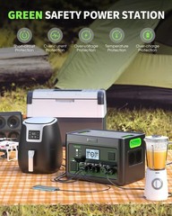 EBL 2400W 1843.2Wh Power Station Portable Solar Generator LiFePO4 Backup Battery