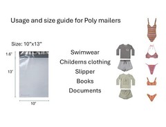10″x13″ Poly mailers, shipping envelopes, mailing bags -Strong 2Mil and 2.5Mil