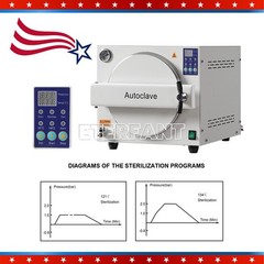 18L Class N Dental Autoclave Steam Sterilizer High Temperature Sterilization US
