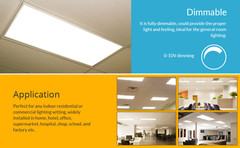 LED Flat Panel Light, 50W, 5500 Lumens, Ultra Thin Edge-Lit 2x4FT 4000K TWO-PACK