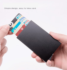 Mens Slim Carbon Fiber Money Clip Wallet RFID Blocking ID Credit Card Holder