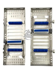 GERMAN Double Decker Dental Surgical Sterilization Autoclave Cassette 8 tools