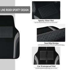 CAR PASS Leather Waterproof Car Floor Mats Set of 4 – Universal Fit