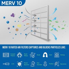 Glasfloss ZL 16x25x4 MERV 10 (FPR 7) Pleated HVAC Air Filters. Case of 6