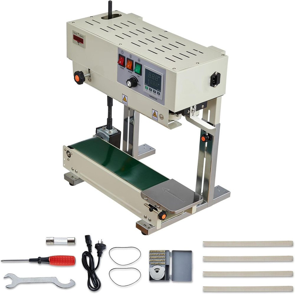 Continuous Bag Band Sealing Machine, 0.24-0.47 in Seal Width, Vertical Band Seal