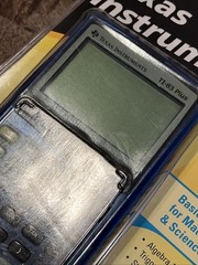 Texas Instruments TI 83 Plus Clear Blue Graphing Calculator W/Cover New w/book