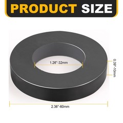 Large Magnet – Grade 10 Big Magnets Heavy Duty, OD60 x ID32 x 10mm Strong Round