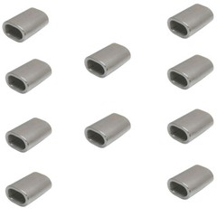 10 Pc 1/8” Marine Stainless Steel Wire Rope Oval Sleeve Sleeves Crimping SS316