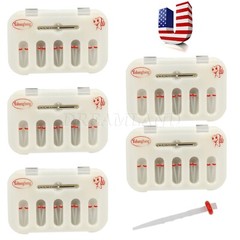 5-100packs Yabangbang Dental Fiber Post Screw Thread Quartz Drills Box Red