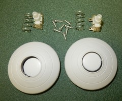 Lot of Two STEP ON/OFF BUTTON Push Floor Foot Pedal Lamp Light Switch Light Grey
