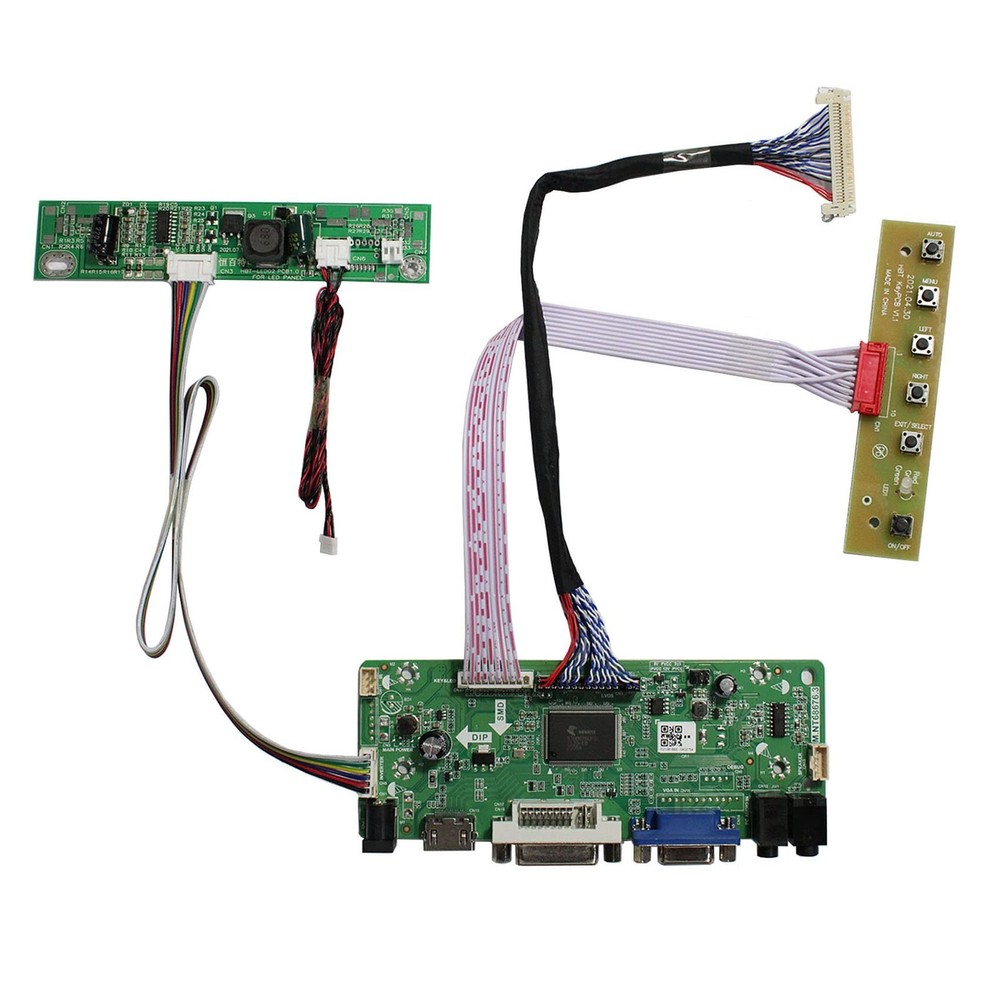 DVI VGA LVDS Display Controller Board 30 Pin 1920×1080 21.5 23 27 Inch LCD