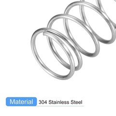 5Pcs Compression Coil Springs, 10mm OD, 1mm Wire, 304 Stainless Steel