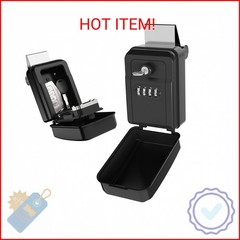 Lifronkit Car Window Lock Box for Turo, Car Key Lock Box, 4-Digit Combination Lo