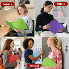 3 Inch Binders 3 Ring 4 Pack, 3″ Large Classic 4-Color Binder Set (8.5X11 Inches