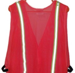Safety Mesh Vest Orange Reflector Top Uni One Size 100% Polyester Biking Jogging