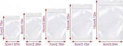 160Pcs Clear PVC Self Seal Jewelry Bags 5 Sizes Resealable Zipper Bags, Anti-Tar