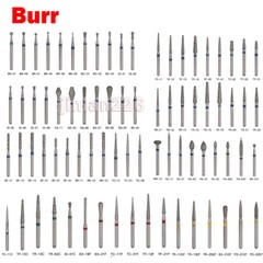100pcs Dental Diamond Burs for High Speed Handpiece Friction Grip Burs 1.6mm USA