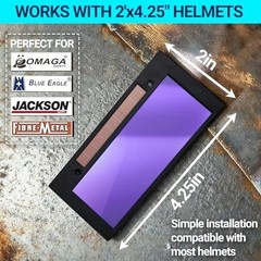 Auto Darkening Welding Lens 2×4.25, Shade 11, True Color, Fits Pancake & Pipelin
