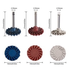 Dental Composite Polishing Diamond System RA 14mm Wheels Coarse Medium Fine