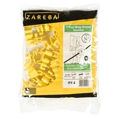 ITY-Z Standard Snug-Fitting T-Post Insulator, 25 per Bag, Yelllow