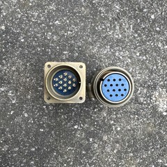 Vintage Amphenol AN3106B-20 & AN3100A-20 Circular Connector Pair NOS Untested