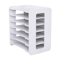 Horizontal Seven Layer File Organizer 7 Tier Tray Paper Sorter Holder Organizers