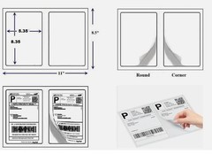 100 A4 Round Corner Shipping Labels 2 Per Sheet 200 Quality Labels 8.5×5.5