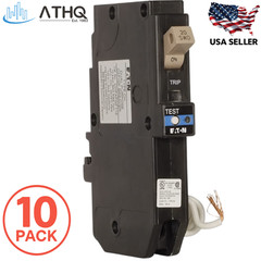 PACK OF 10 Eaton CHFN120DF 20A 1-Pole 120V AFCI/GFCI Pigtail Breaker Type CH NEW