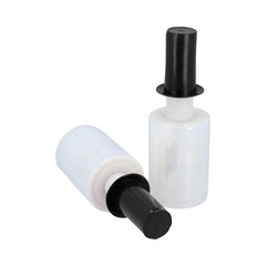 Cast Clear Mini Stretch Wrap 80 Gauge 5″x1000′ 12 Rolls w/ Black Spinner Handle