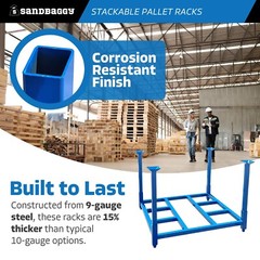 Sandbaggy Heavy-Duty Stackable Pallet Racks – 48” x 48” x 36” | Will Call
