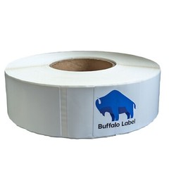 2″ x 4″ x 1200 Labels, White Gloss BOPP Roll Inkjet Labels, 3″ Core, Blank