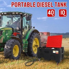 Black Portable Gasoline Diesel Fuel Tank with 12V Electric Fuel Pump 40 Gallon