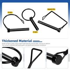 9pcs 4.5/6/8/10/11mm 3/16in 1/4in 5/16in 3/8in 27/64in Lynch Pins and Square …
