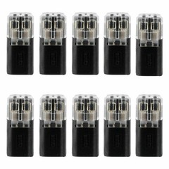 50 PCS Double-Wire Plug-in Cable Snap Connector Terminal Block w/ Locking Buckle