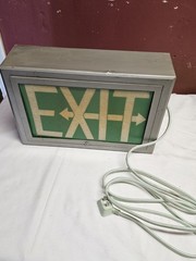 Old School Illuminated EXIT Sign Light Box, Hardwired Wall Mount – Novelty