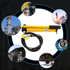 10T High Pressure Hydraulic Hand Pump 700KG/CM2 10000PSI With 400cc Oil Storage
