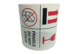 Shipping Labels 4×4 Fragile Do Not Stack 500 labels per roll 1-12 Rolls