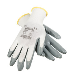 Grey Nitrile Dipped Poly Work Gloves ( 12 Pairs ) 1 Dozen JORESTECH