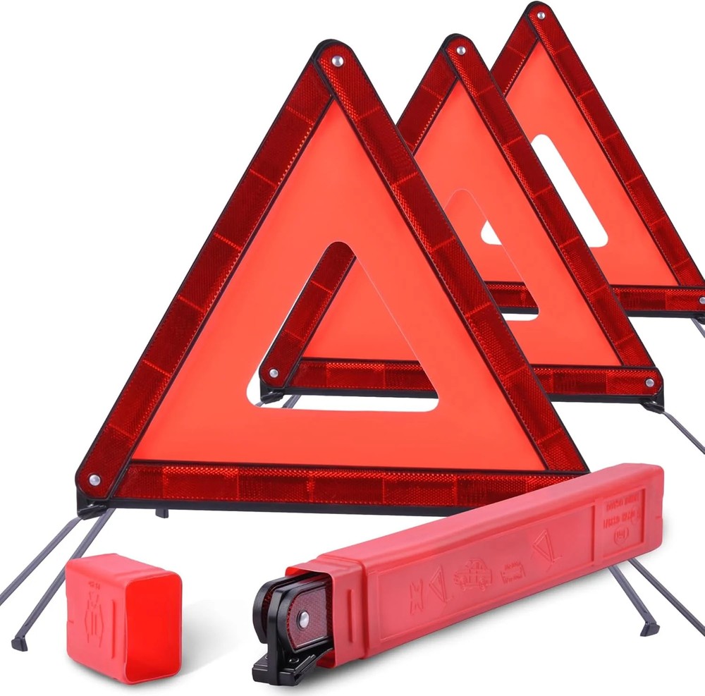 DSV Standard Emergency Triangles, Warning Triangles for Vehicles, Reflective Tri