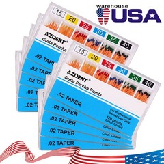 Dental Gutta Percha Points 0.02,15-40# Taper Assorted for Endodontic Root Canal
