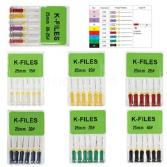 Dental Endo Stainless Steel Hand Use Root Canal File K/H/R-FILES 25mm 10-100PKS