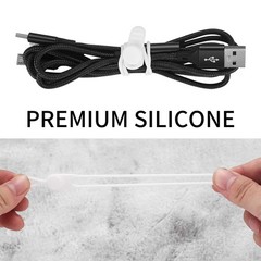 25 Pcs Silicone Cable 10.5*1.2*0.8 cm/4.13*0.47*0.3 inch, A-25pcs 5 Colors