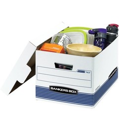 Bankers Box Stor/File – 3-Pack Medium-Duty, Letter/Legal White Organizer Boxes
