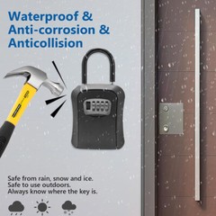 Lockbox Key Lock Box For Outside-Combination For House Key-Portable/Wall Mounted