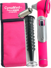 NEW MINI OTOSCOPE FIBER OPTIC MEDICAL DIAGNOSTIC EXAMINATION CE APPROVED-PINK